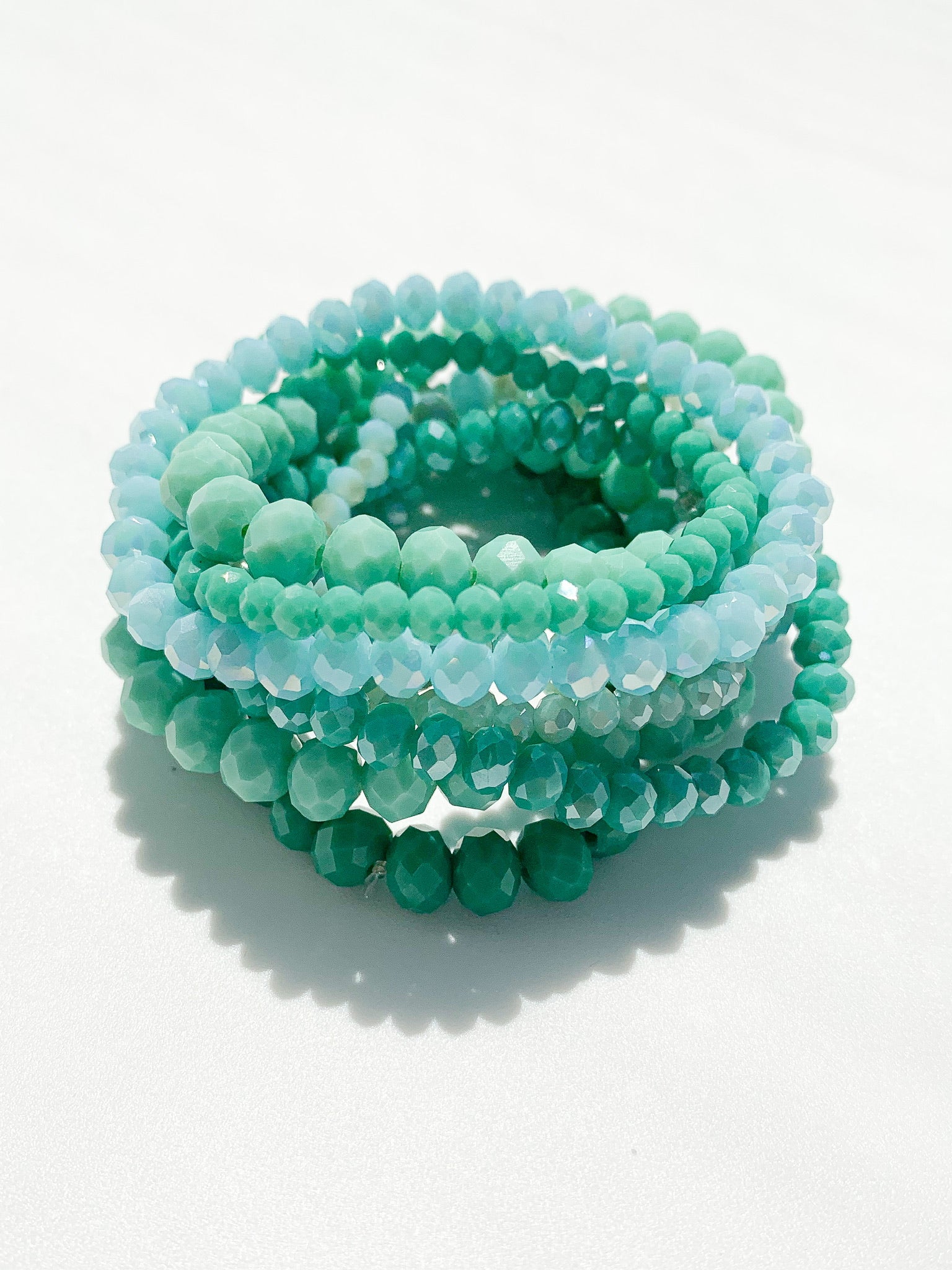 Charity Sea Green/Blue Bracelet. Stretchy, stackable