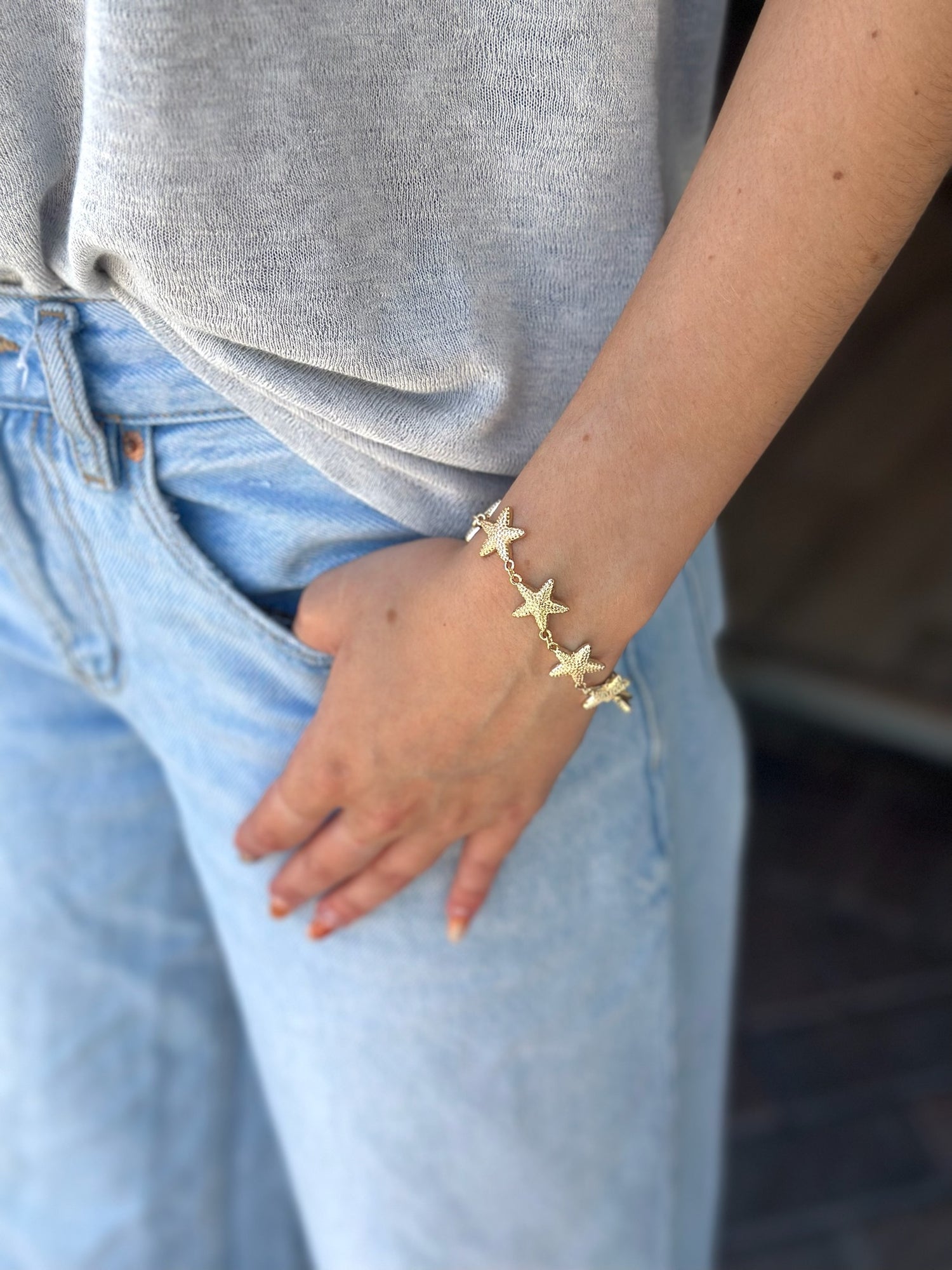 Gold Starfish Bracelet