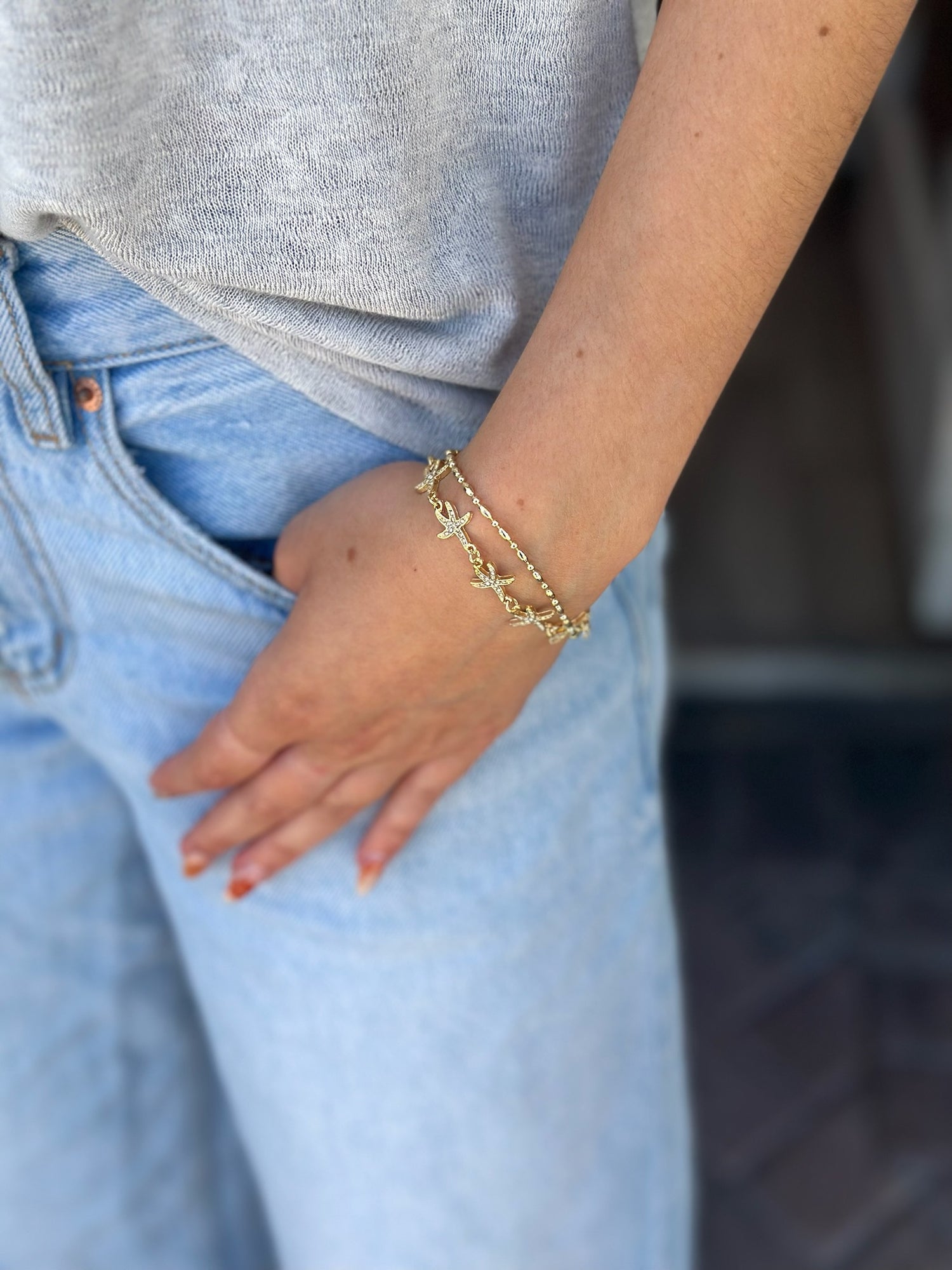Gold Starfish Bracelet