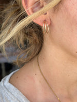 triple hoop earrings