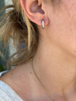 sparkling silver hoops