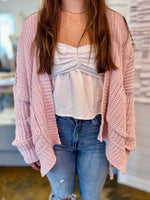 Front of Rosalie Cardigan in Pink 