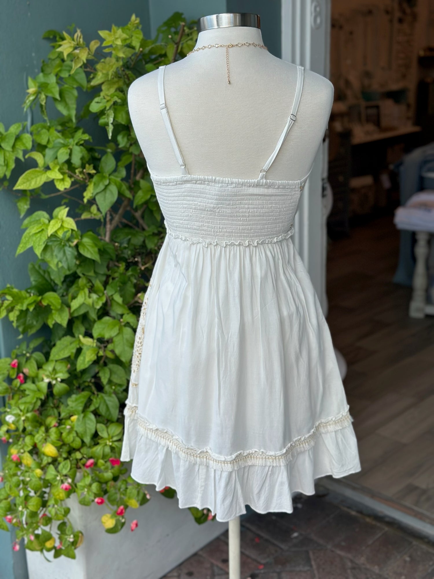 White Dress Back