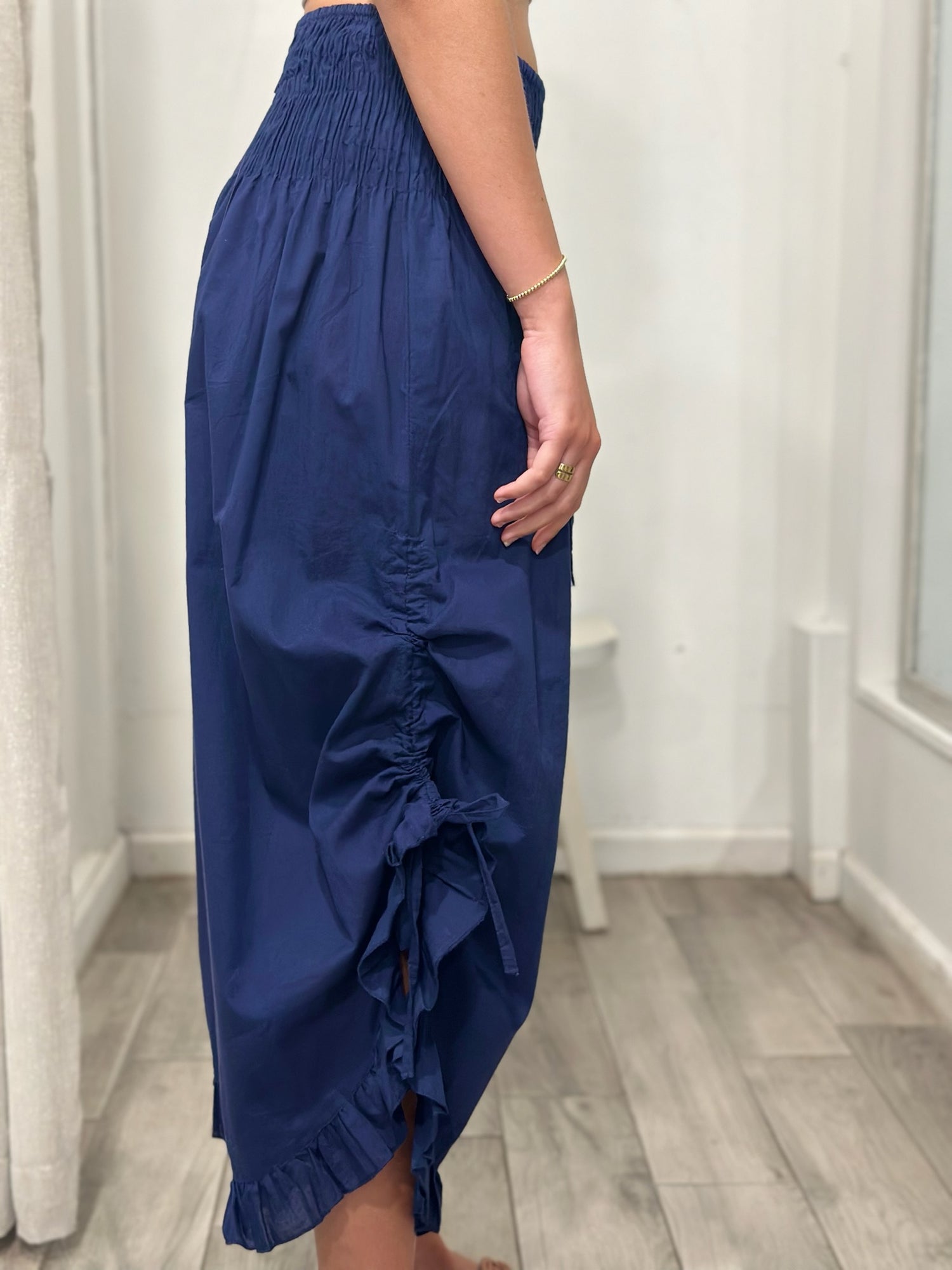 side view of pants on woman