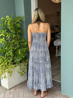 Long Blue Dress Back
