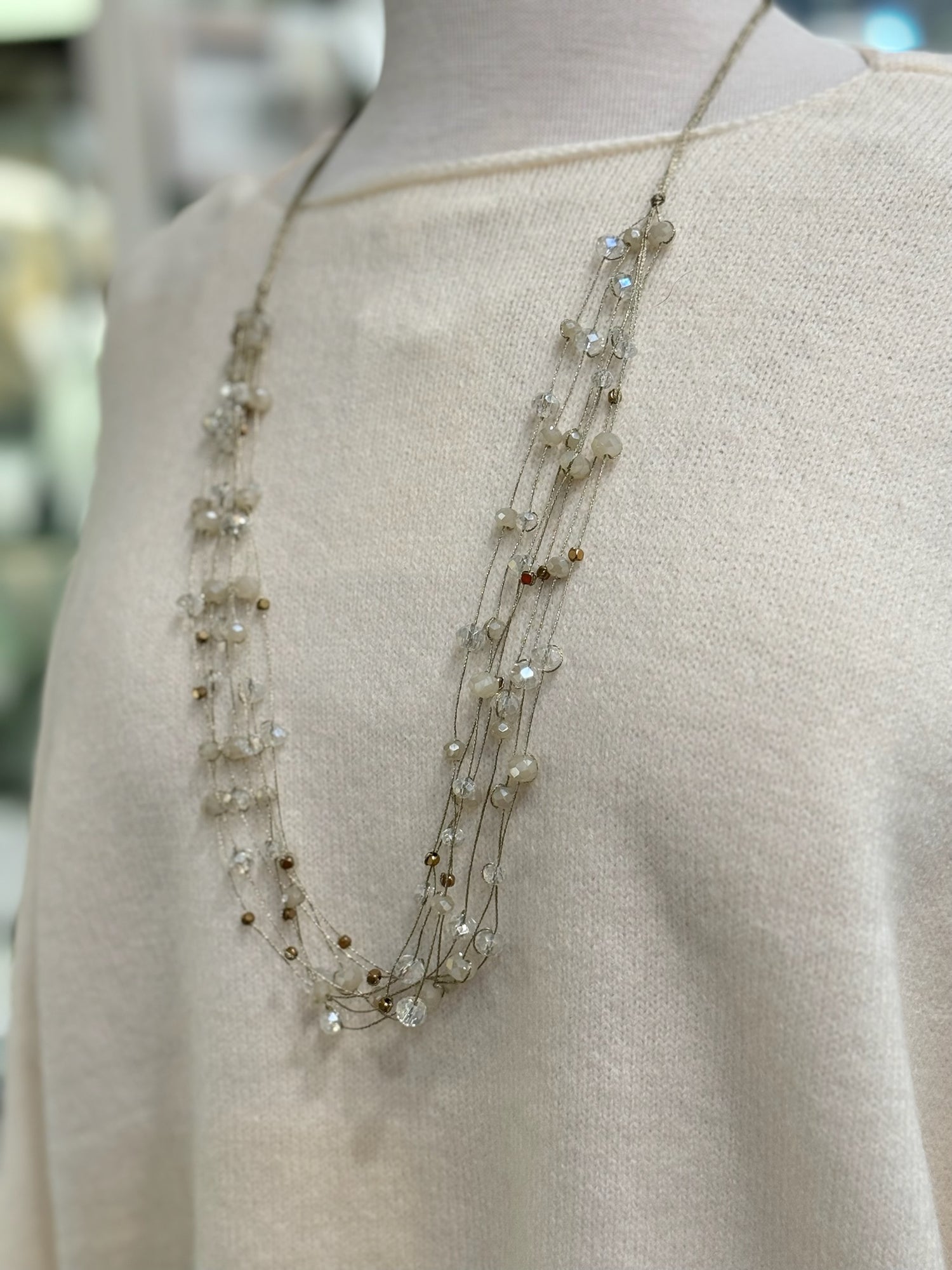 Stella Necklace in Beige