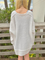 Back of Blair Cardigan in White