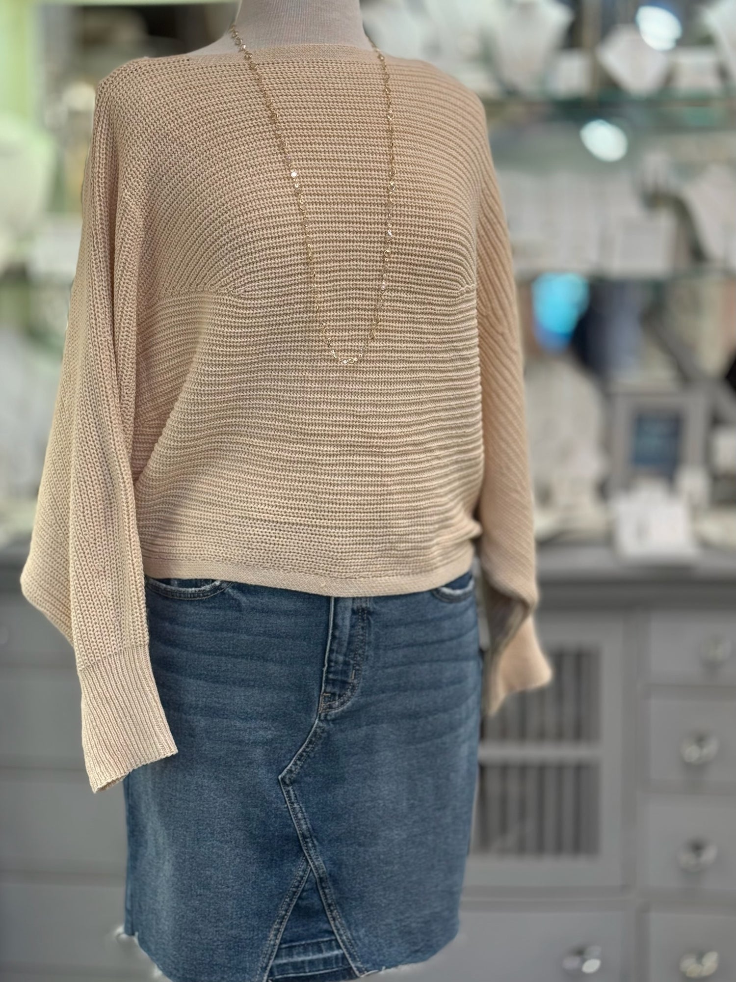 Delaney Sweater in Beige