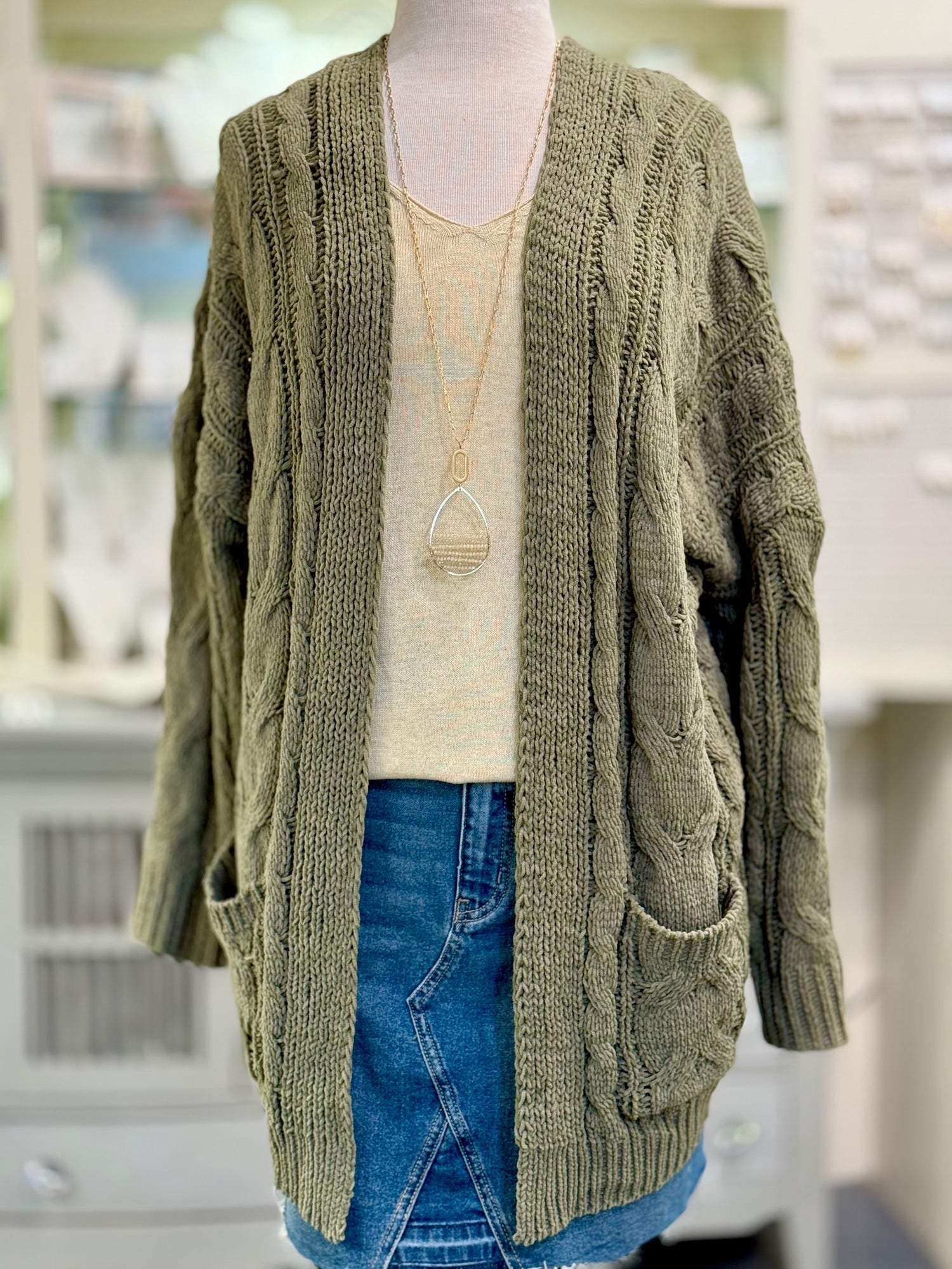 Ida Cardigan - green