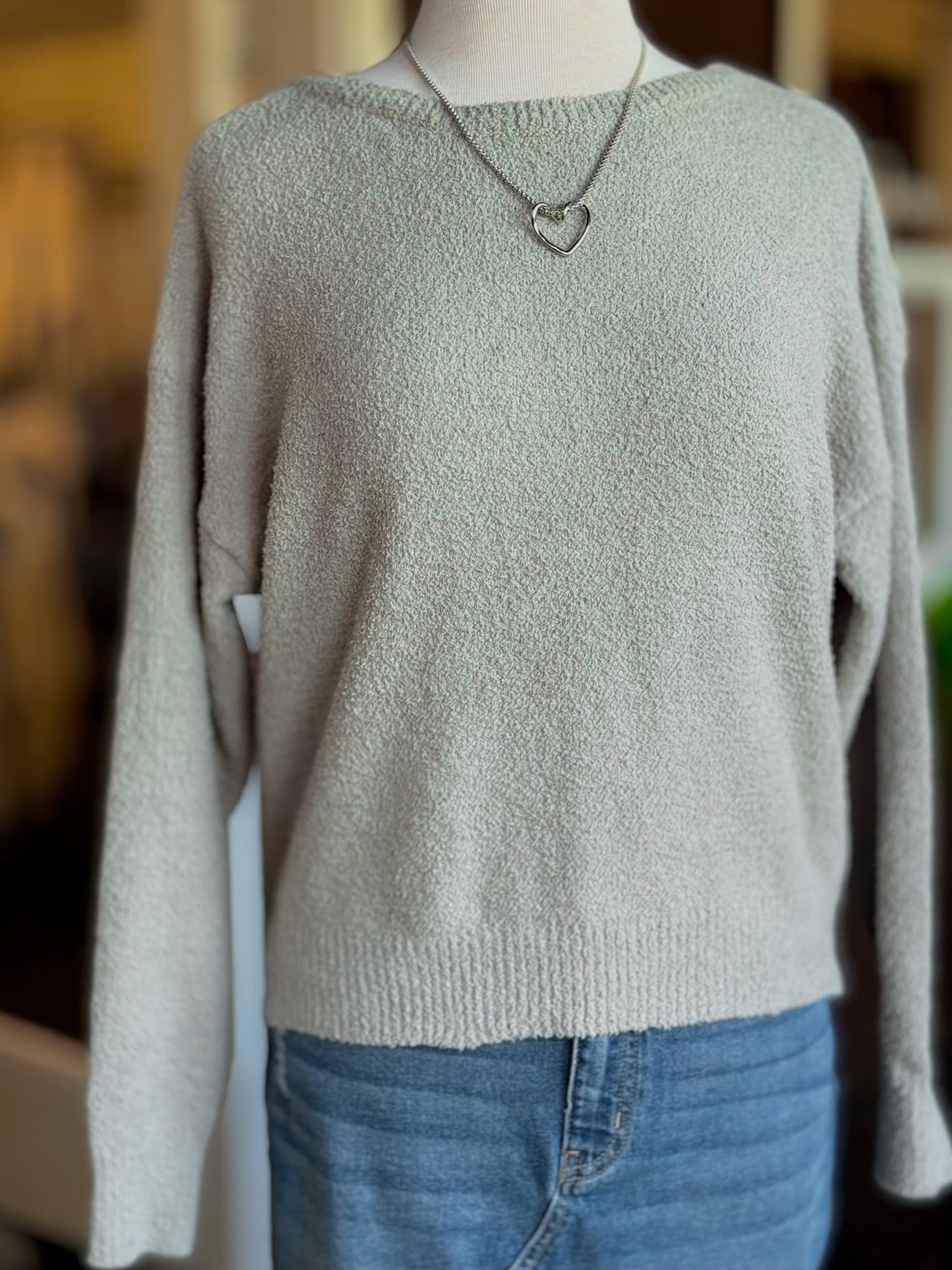 Grace Crisscross Sweater in Sage