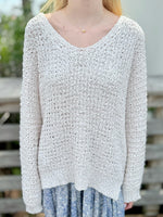 Rosie Sweater in ivory front view