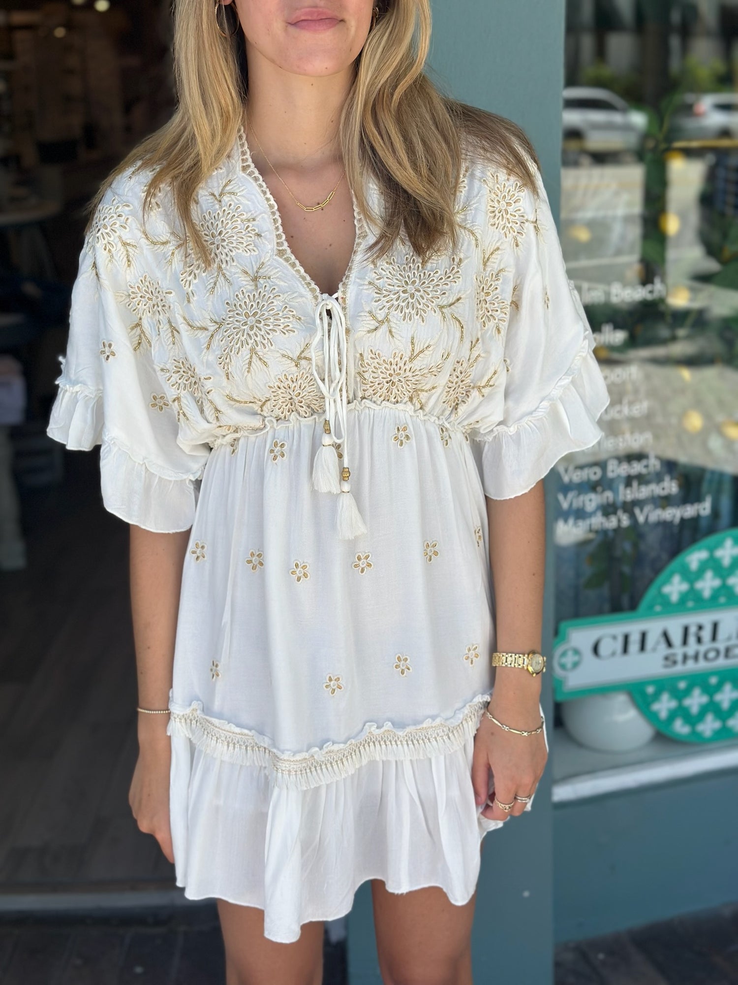 White Dress Front