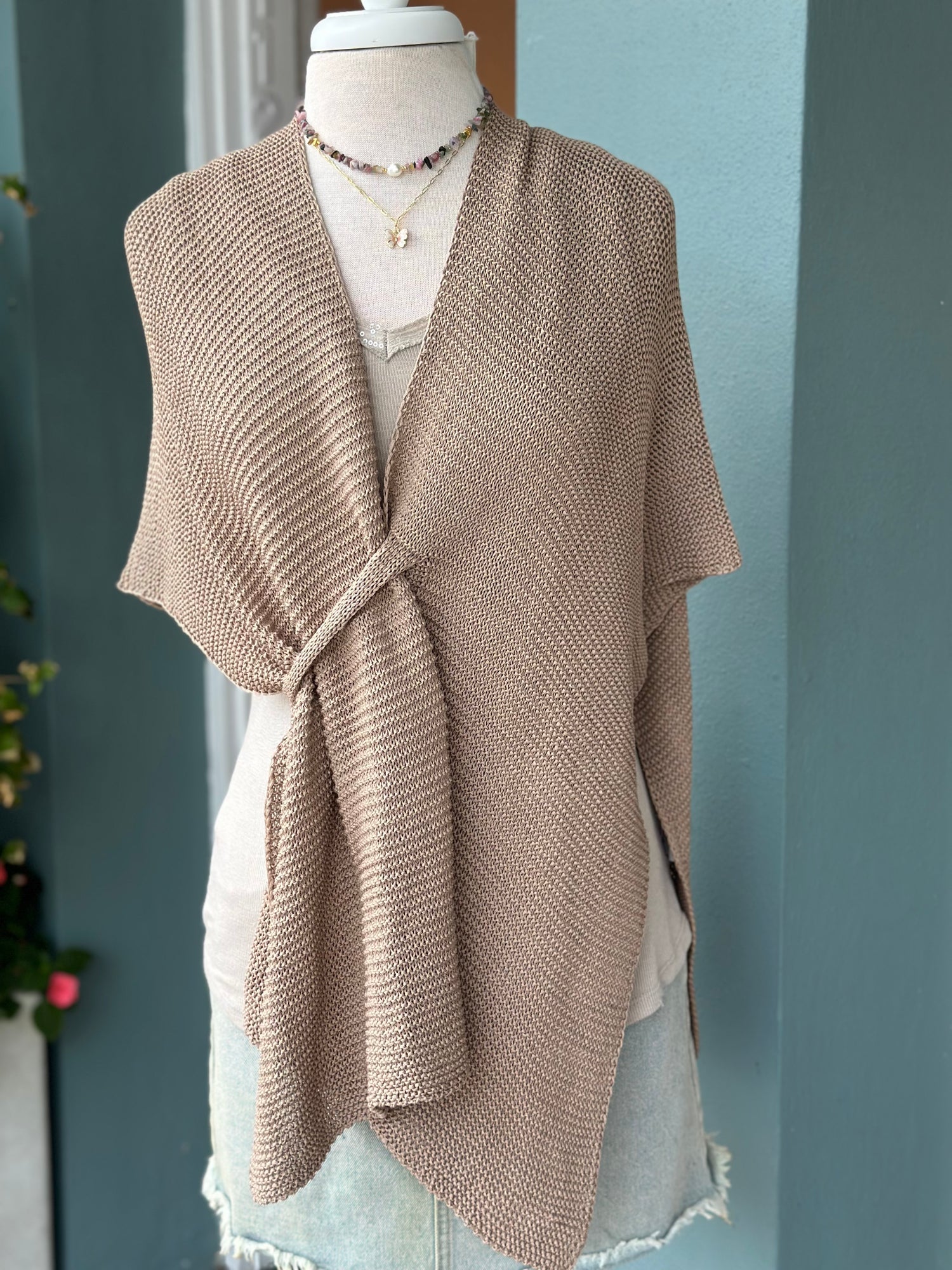 Beige Italian wrap great for travel by ardor boutique