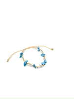 Turquoise stone chip anklet