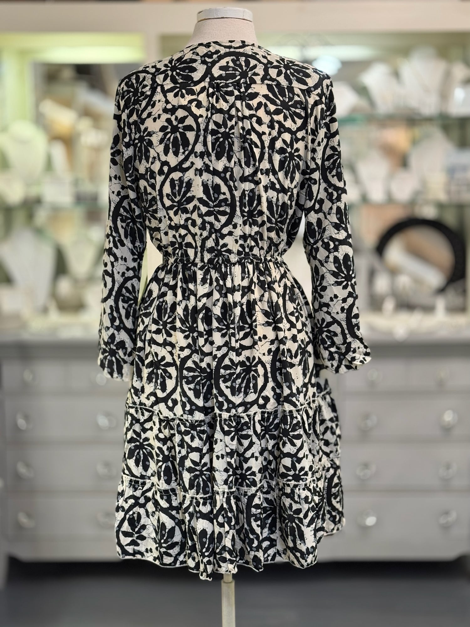 Back view of Long sleeve dress