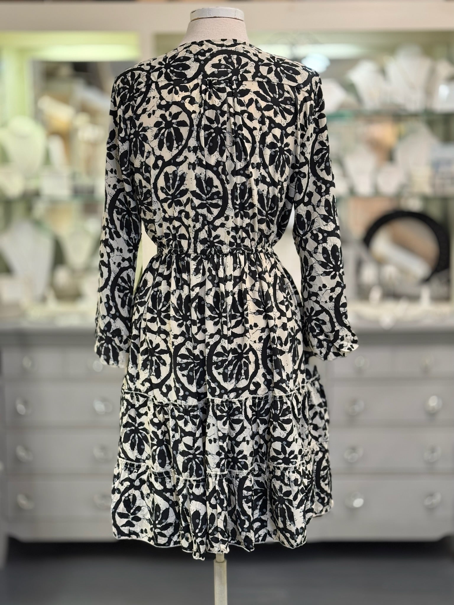 Back view of Long sleeve dress