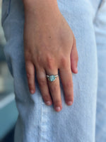 woman wearing adjustable ring