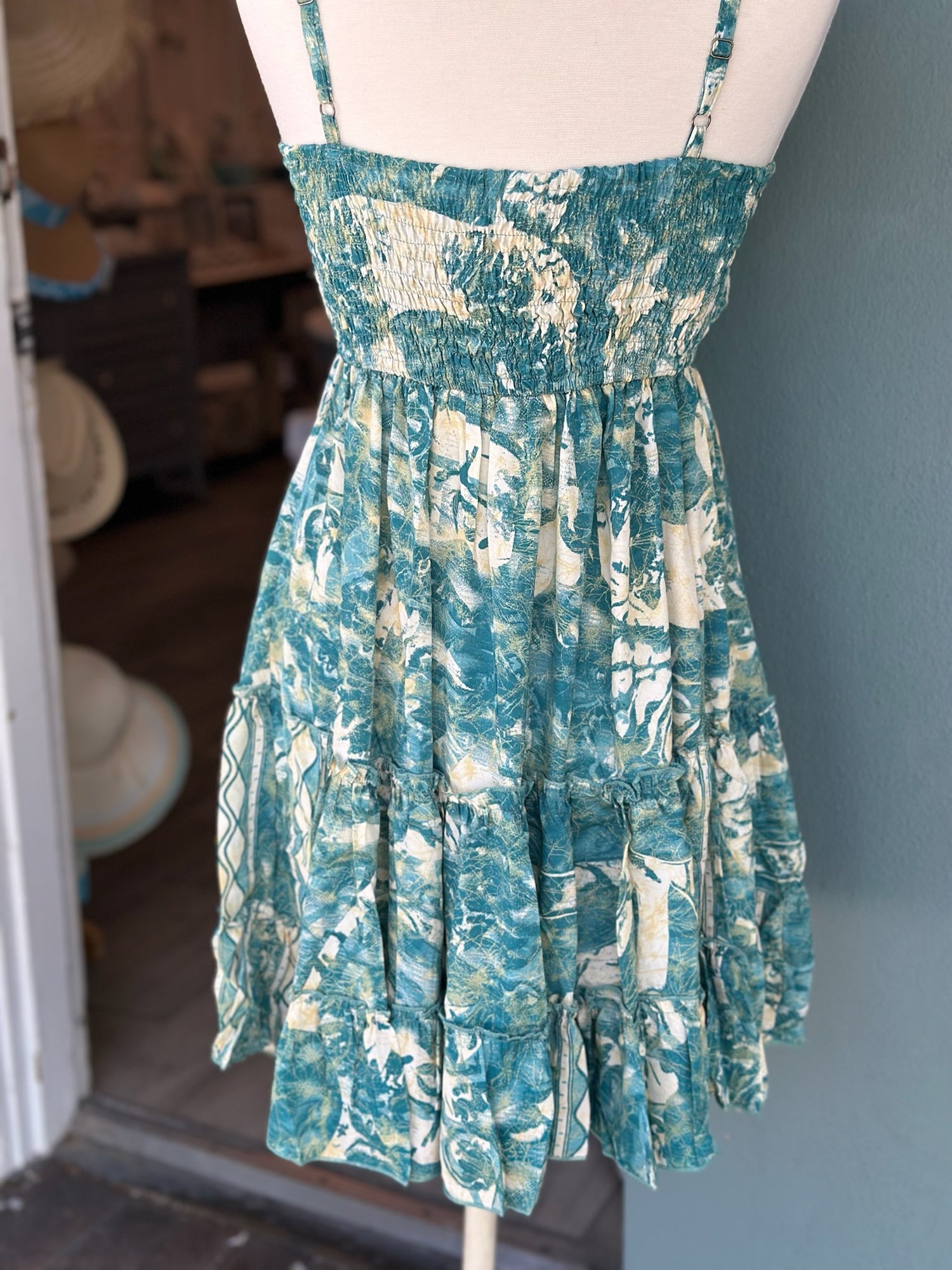 Green and Gold dress 