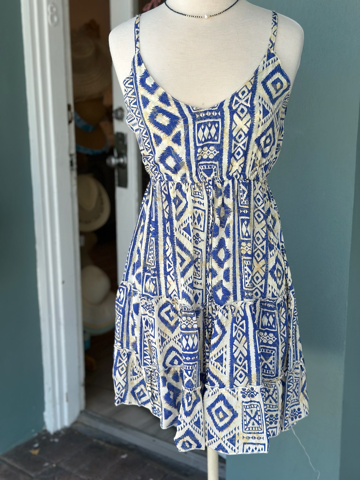 Blue Aztec dress 