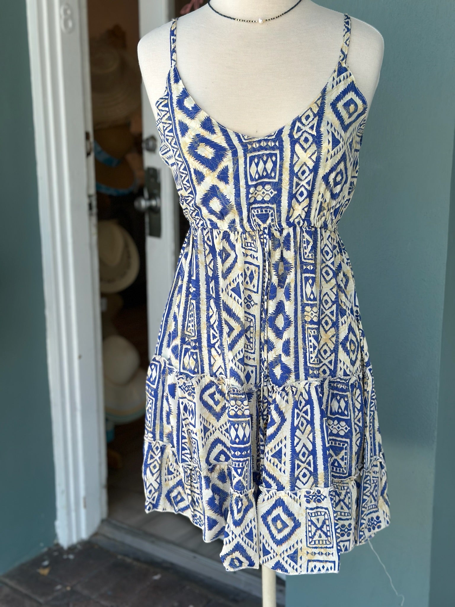 Blue Aztec dress 