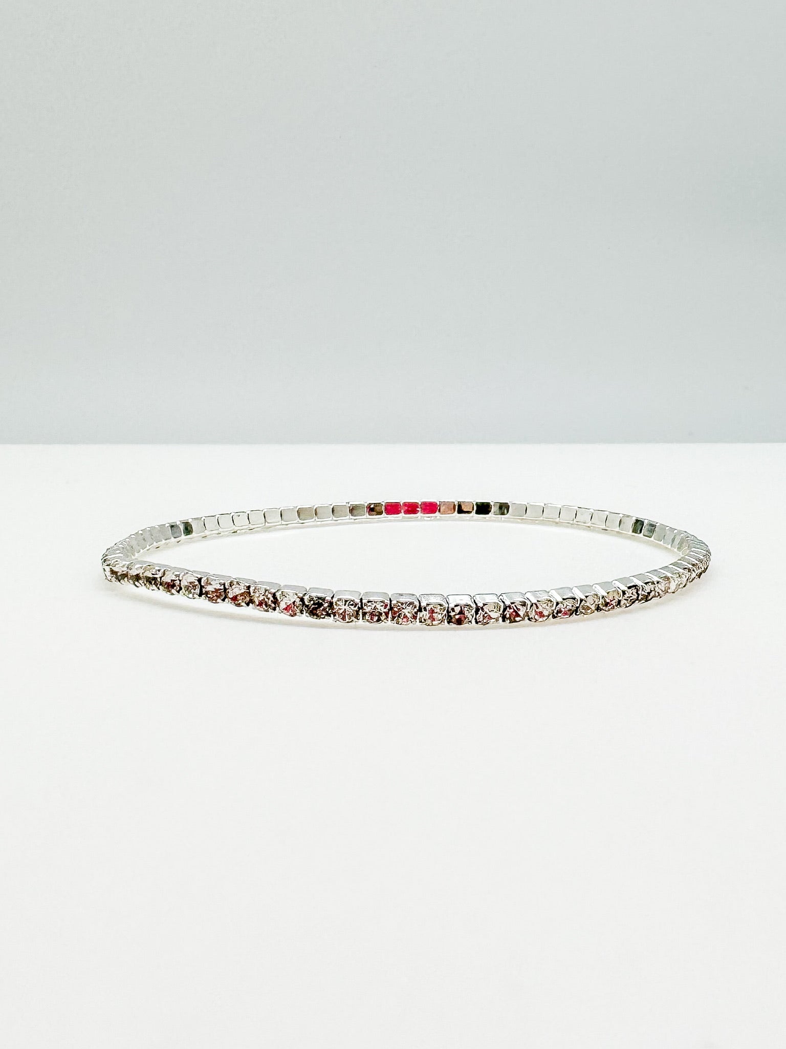 Sparkly Silver Stretchy Bracelet 