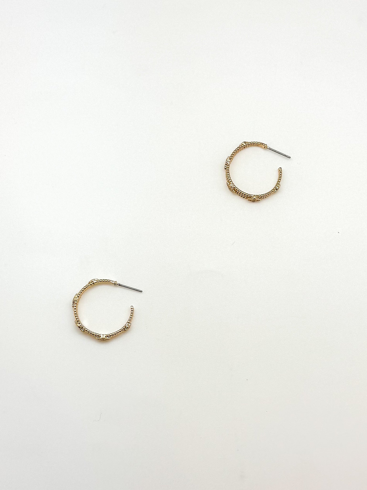 Gold Clove Hoop Earrings 