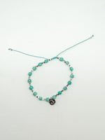 Blue and Silver Beaded Bracelet 
