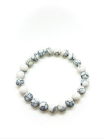 beaded marble stretch bracelet