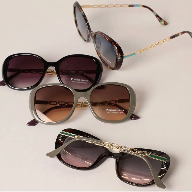 Gold Chain Link Sunglasses