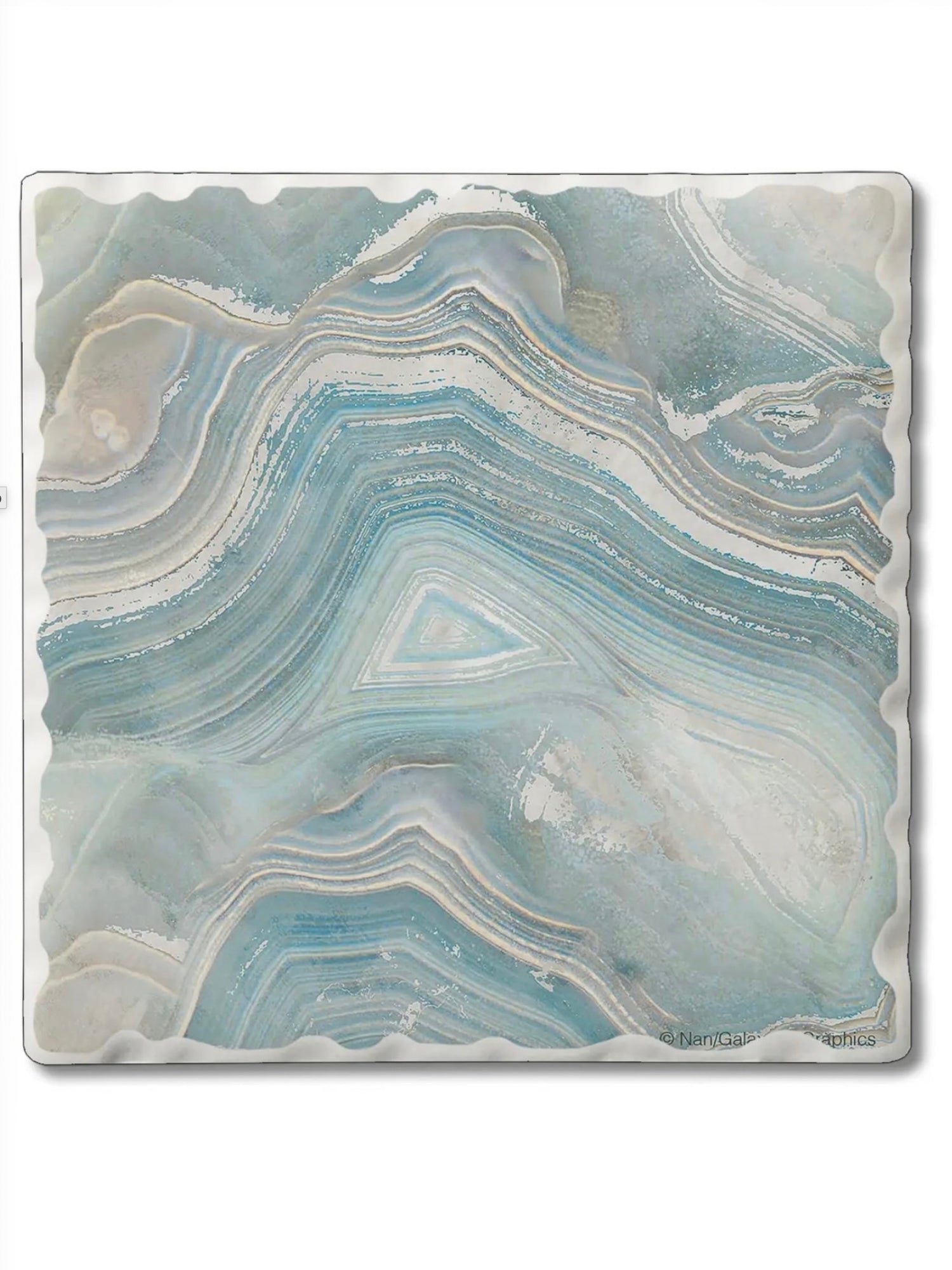 Blue Agate Tile Coaster