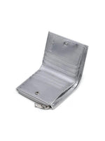 Silver wallet on a white background