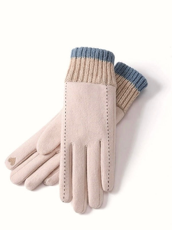 Greta Winter Gloves in soft beige