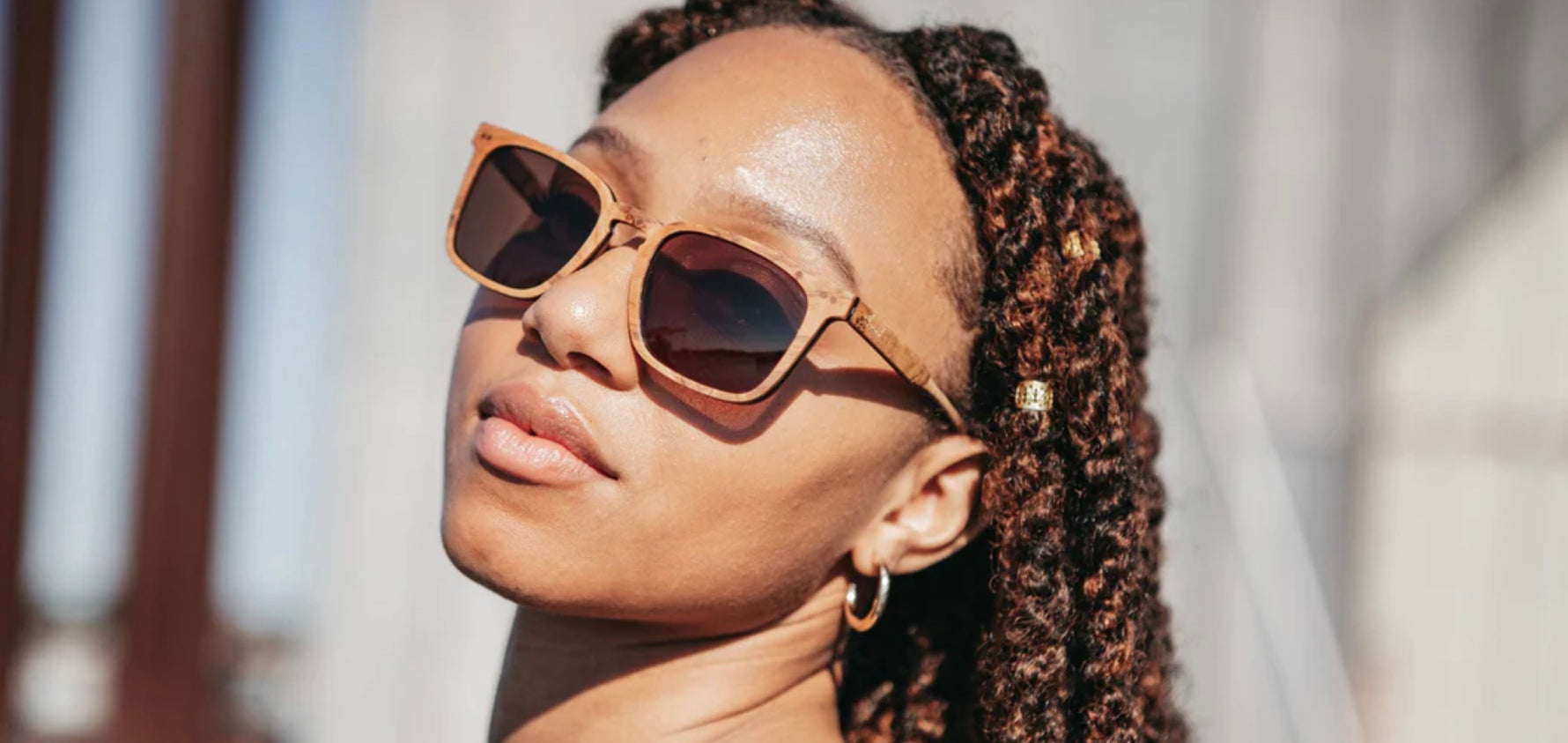 Shown worn on model