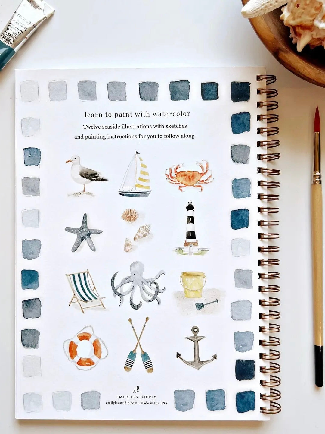 Seaside Watercolor Workbook