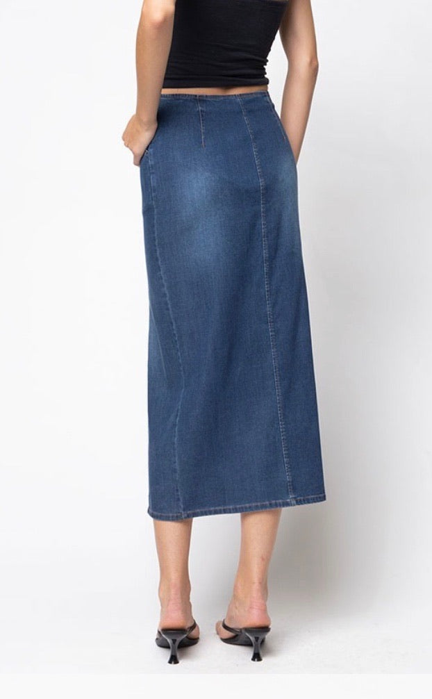 Cindy Long Zipper Skirt