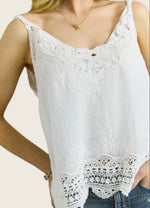 crochet white tank top