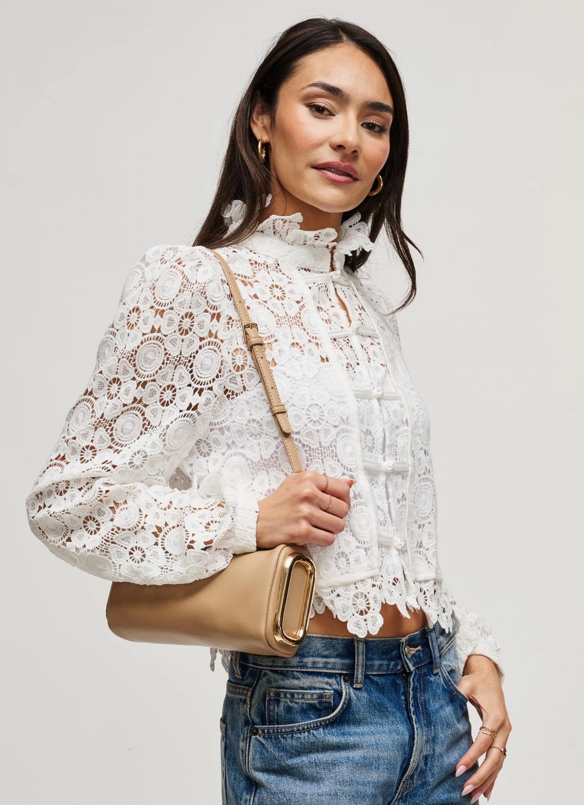 Luciana Shoulder bag in Natural, Ardor Boutique. 