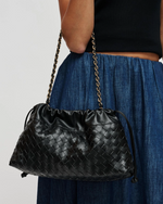 Sawyer shoulder bag in black, Ardor Boutique. 