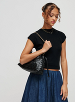 Sawyer shoulder bag in black, Ardor Boutique. 