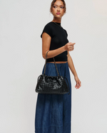 Sawyer shoulder bag in black, Ardor Boutique. 