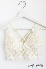 off white lace bralette