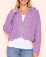 Kennedy hoodie in lavender on model