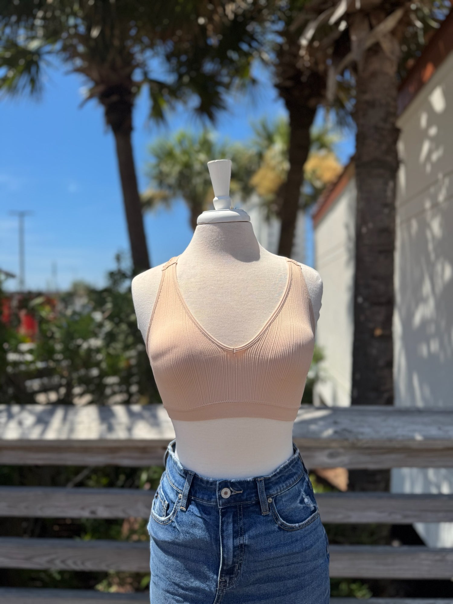 Kira Bralette in Beige