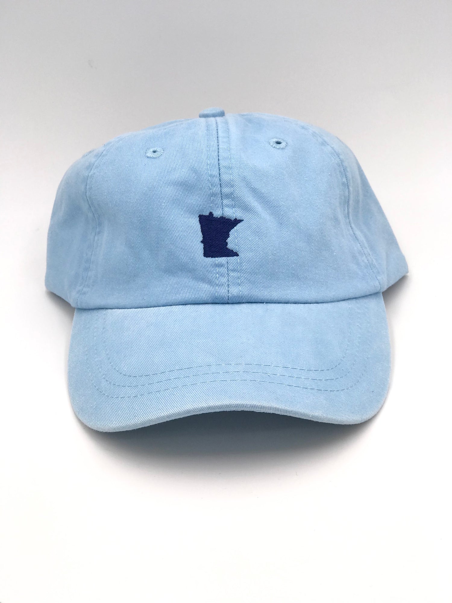 Light Blue Embroidered MN Hat
