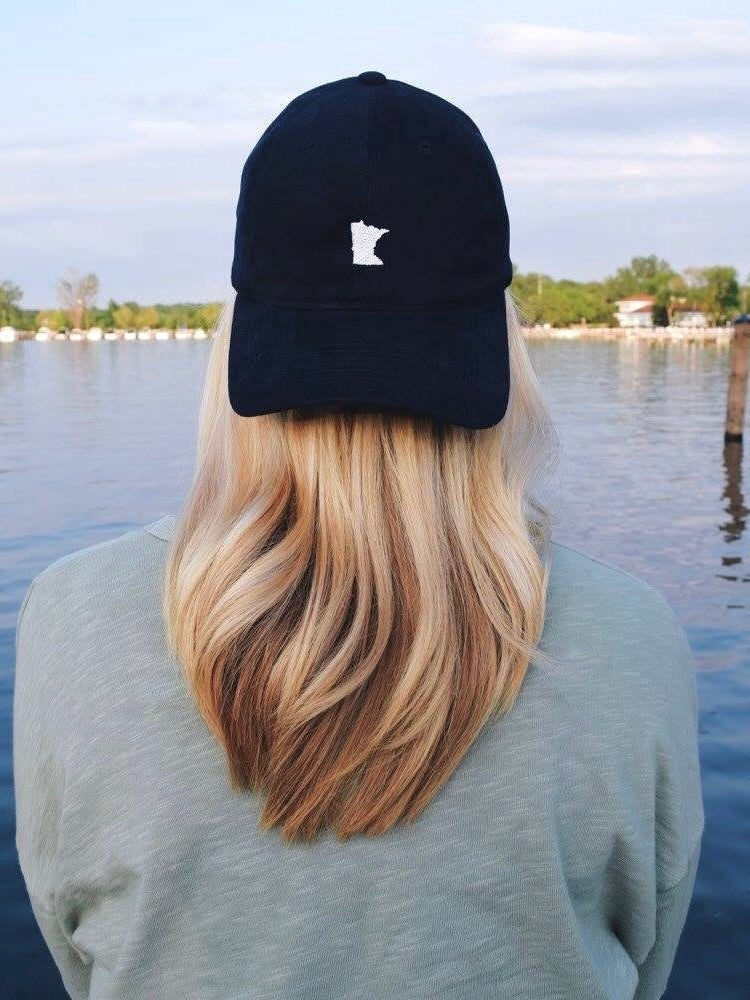Navy Embroidered MN Hat