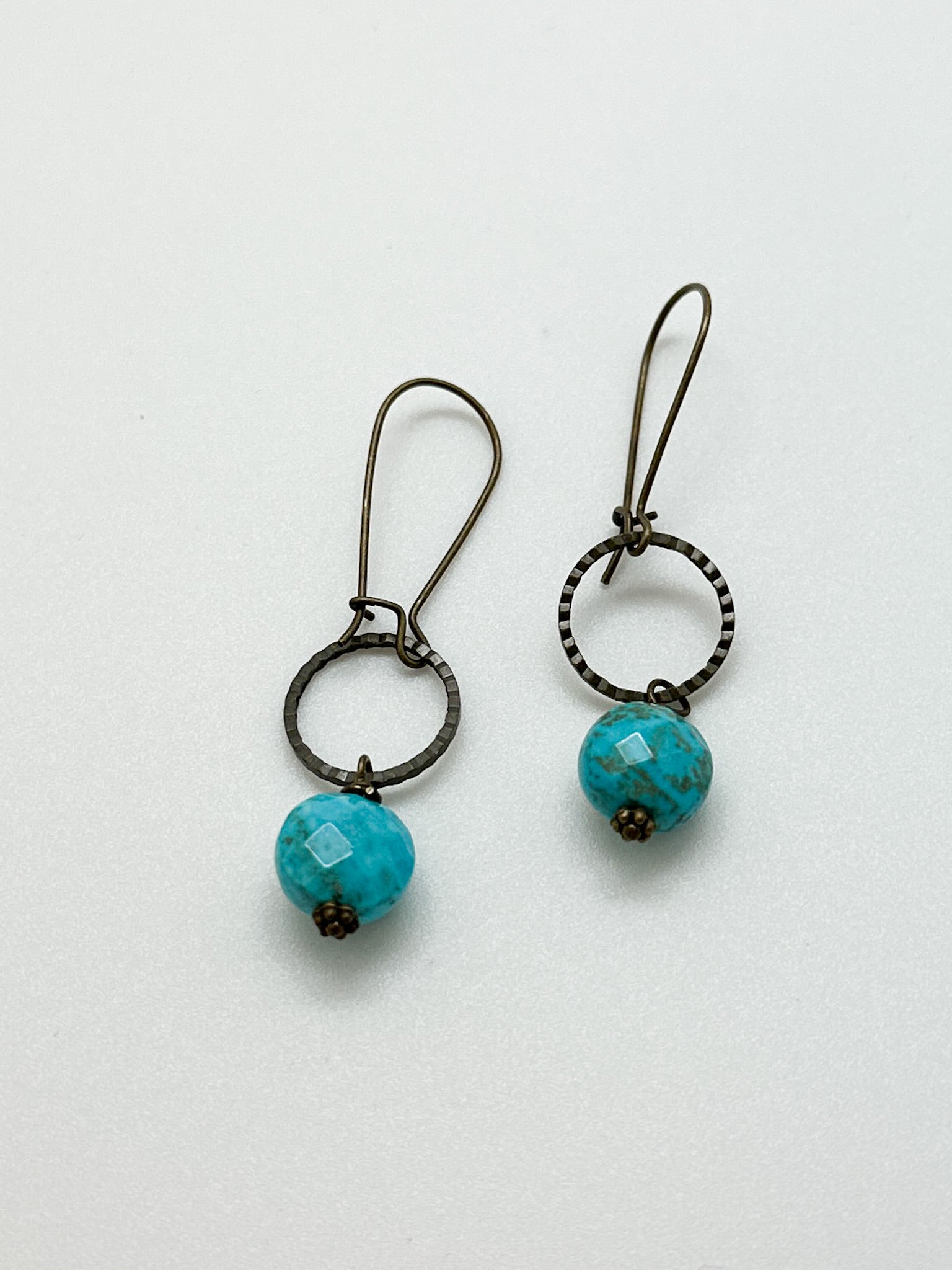 Ocean Jasper dangle earrings on nickel free brass by Nina Halls