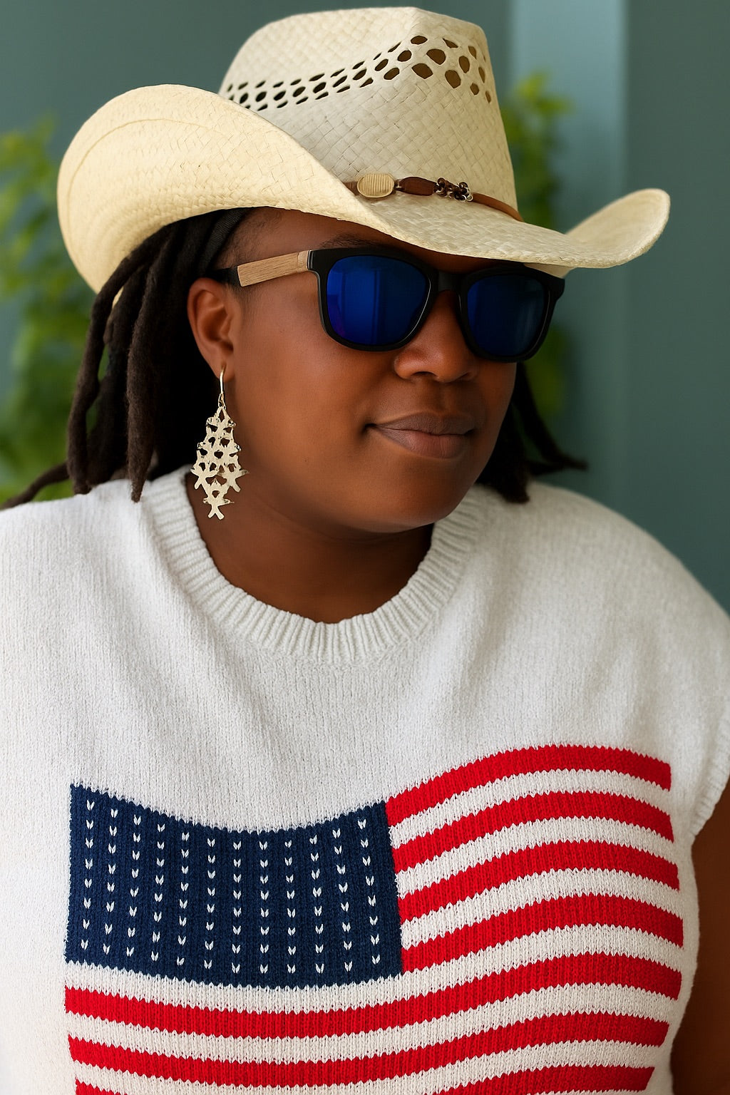 America Flag Tank Top Sweater 