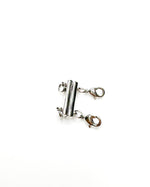 Premium Double Silver Magnetic Layering Clasp for Necklaces