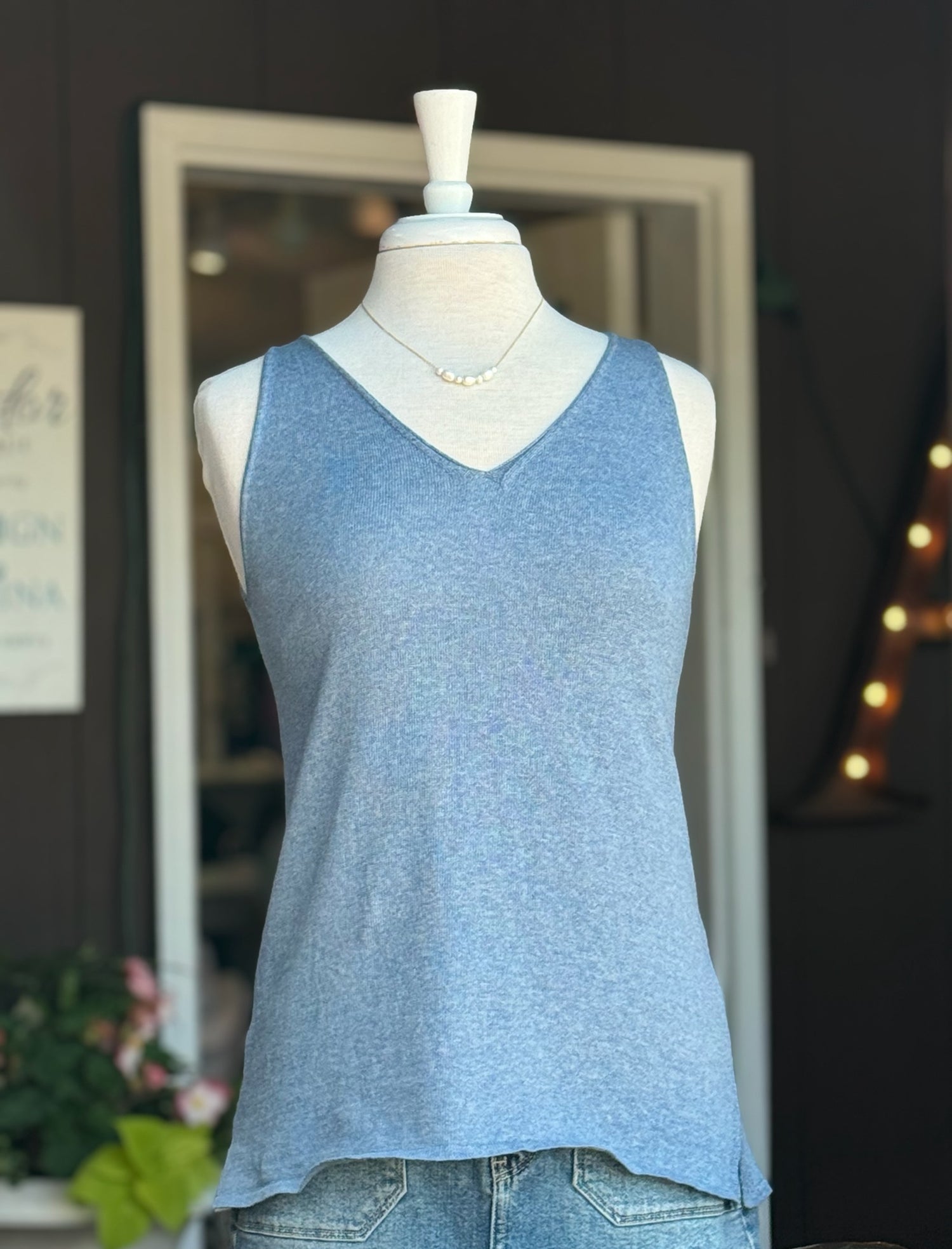 Schena Tank Top in Blue