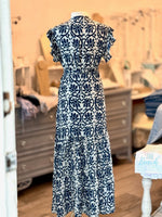 Uma Dress in Blue backside